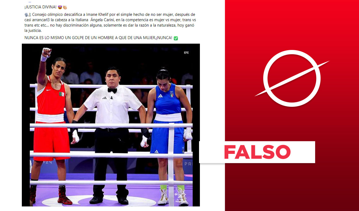 
                                 El Comité Olímpico no “descalificó” a la boxeadora argelina Imane Khelif  “por no ser mujer” el 1 de agosto 
                            