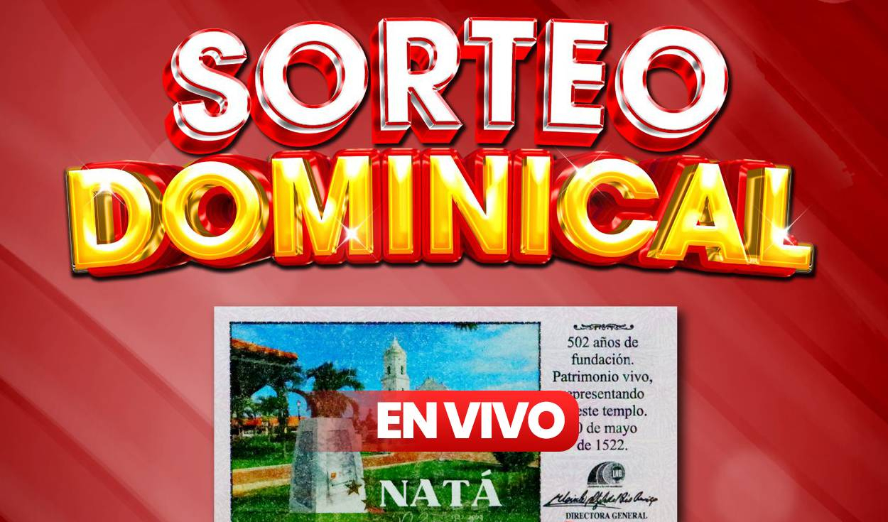 
                                 LOTERÍA Nacional de Panamá EN VIVO, 4 de agosto: conoce AQUÍ los RESULTADOS del Sorteo Dominical vía Telemetro 
                            
