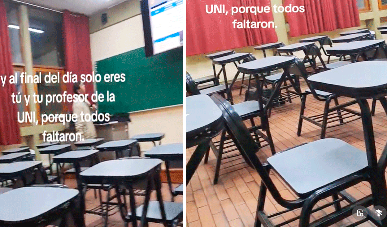 
                                 Profesor de la UNI sorprende al realizar clase con un solo alumno ante ausencia de estudiantes 
                            