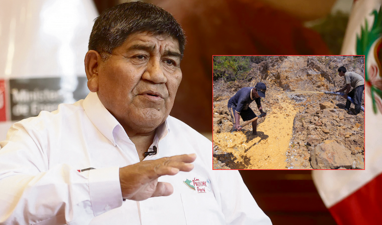 
                                 Ministro de Energía y Minas señala que no es su función resolver la minería ilegal: 