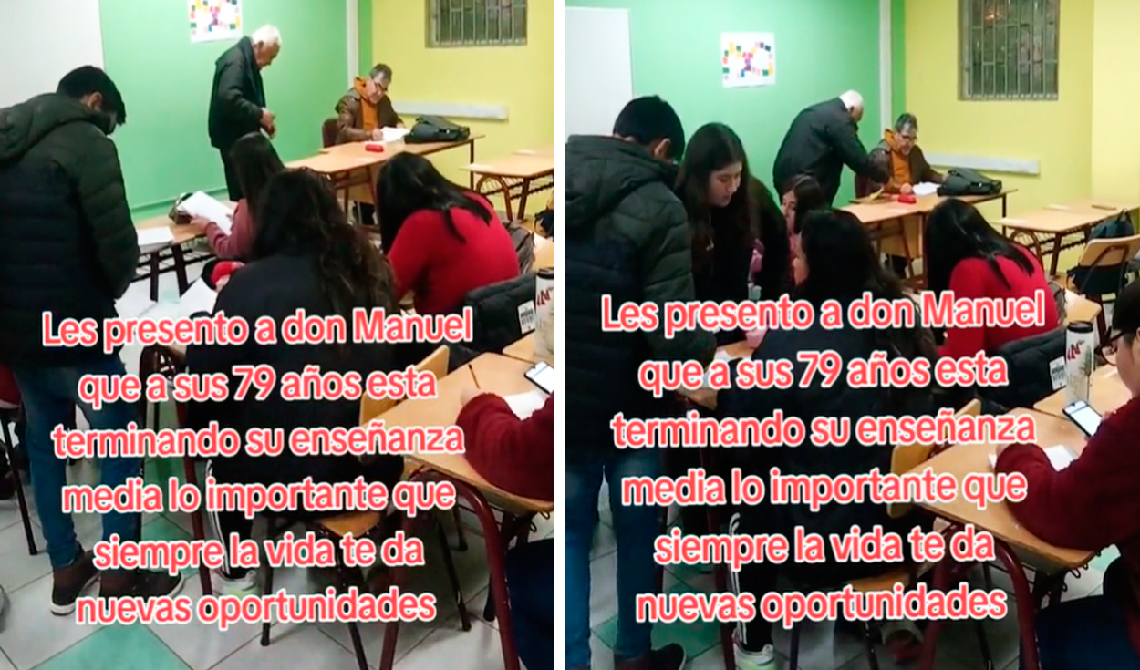 
                                 Hombre de 79 años decidió terminar la secundaria y usuarios lo aplauden: “Nunca es tarde” 
                            