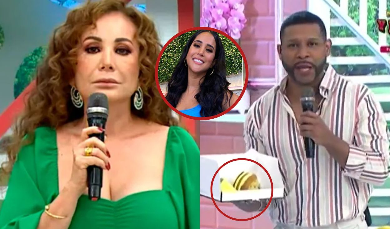 
                                 Melissa Paredes hace desplante a conductoras de 'América hoy' y envía torta solo a Edson: 