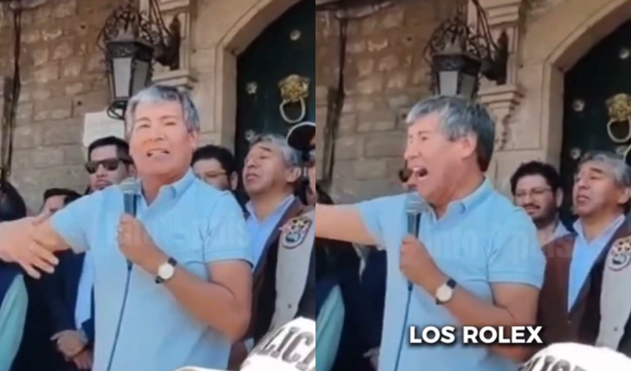 Wilfredo Oscorima asks Ayacucho residents “who brings the budgets” for works and they answer: “The Rolexes!”
