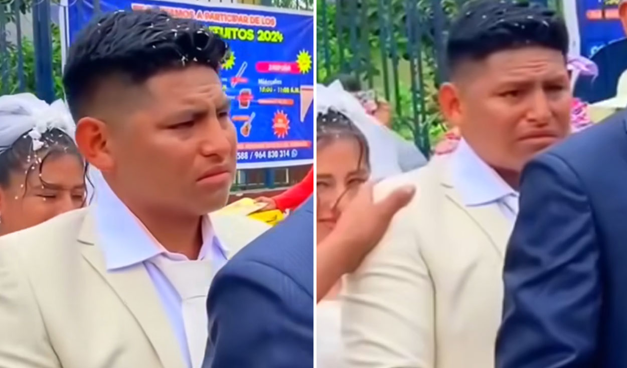 
                                 Novio peruano llora desconsoladamente tras dar el sí en su matrimonio y dicen: “Divorcio asegurado” 
                            