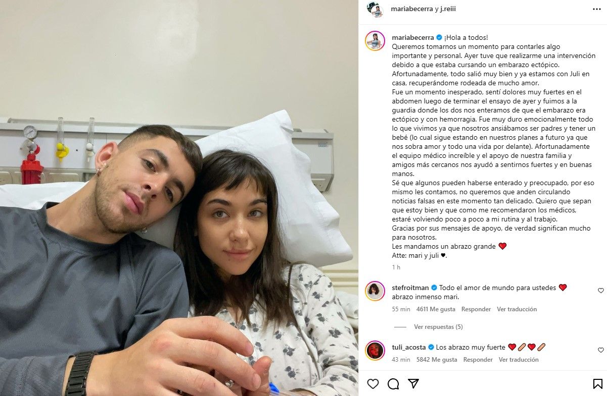 María Becerra revela que perdió a su bebé tras sufrir un embarazo ectópico: "Fue muy duro emocionalmente" | maría becerra instagram | foto | video | Espectáculos | La República