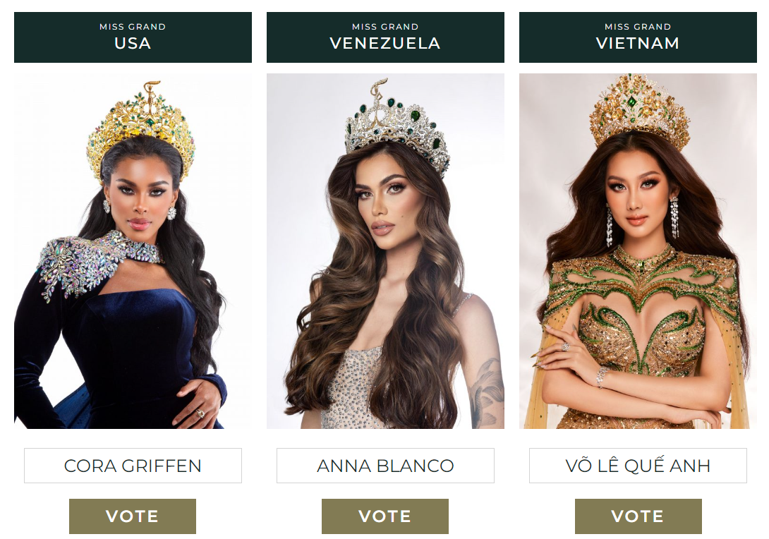 Así puedes votar por Anna Blanco. Foto: Miss Grand International