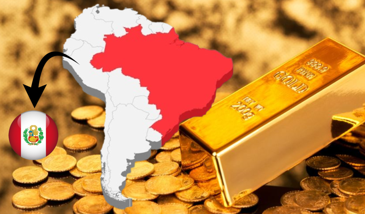 This is the country in South America with the greatest gold reserves in the world: Peru has 2,300 tons and is located in this position