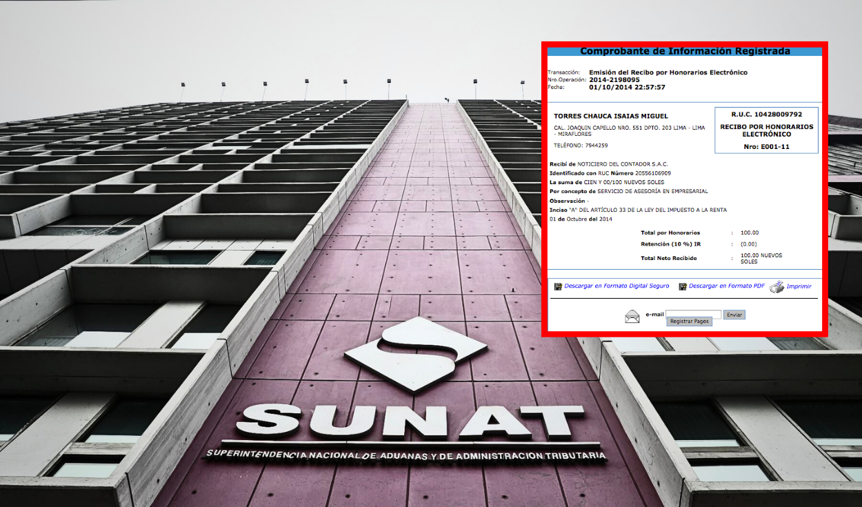 Sunat: Learn how to issue a receipt for online fees this 2025