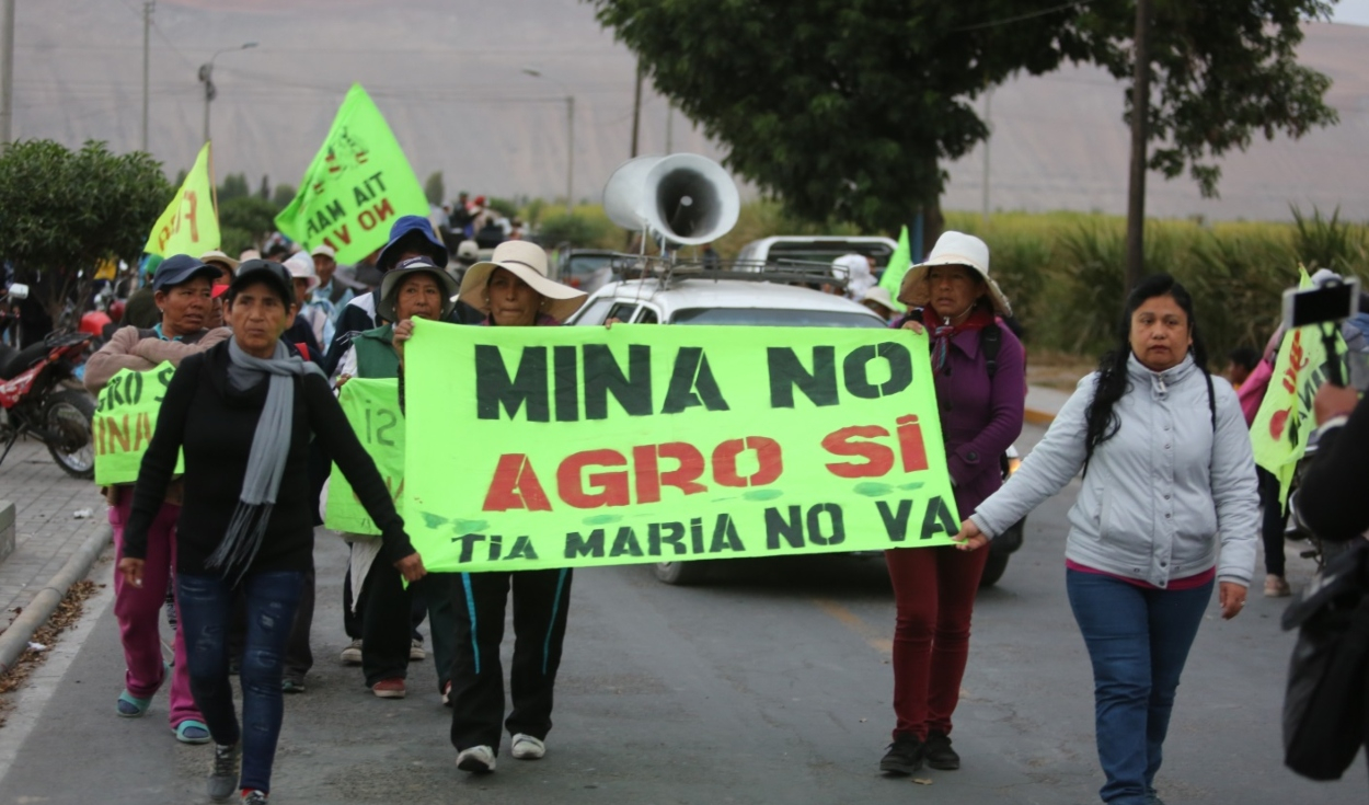 They will conduct an indefinite strike to demand the definitive cancellation of the Tía María project