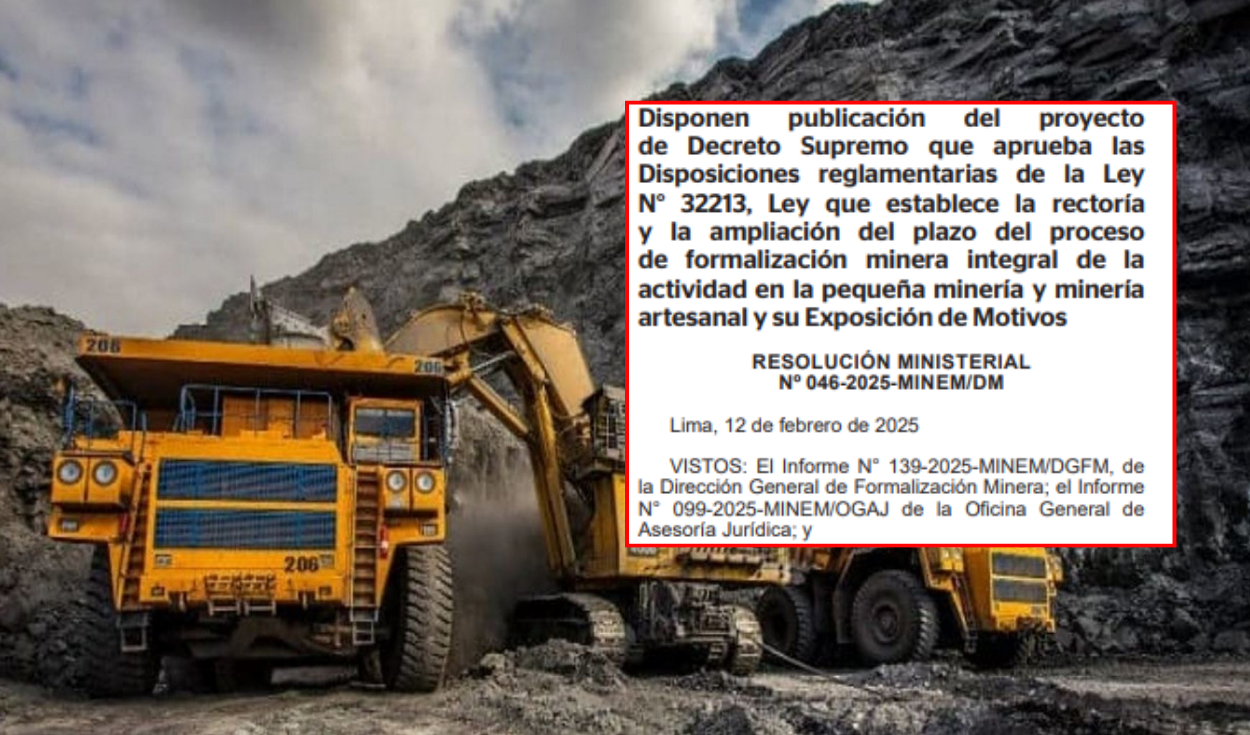 Minem proposes to expand term for mining formalization in new supreme decree