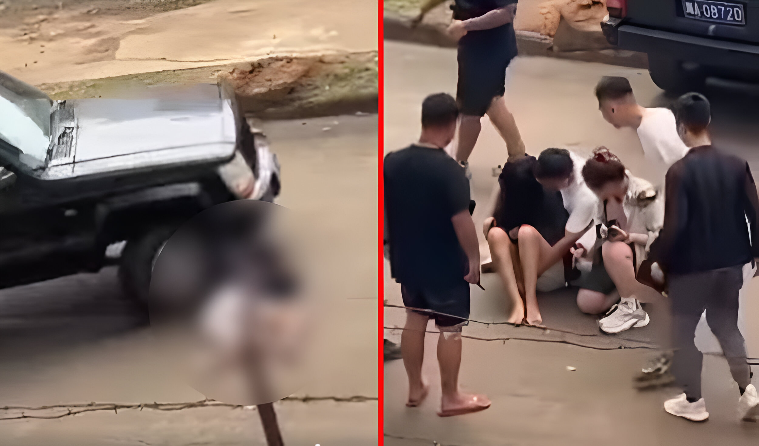 Terror en set de rodaje: filtran video del preciso instante en que una actriz es golpeada por auto en plena grabación de una serie