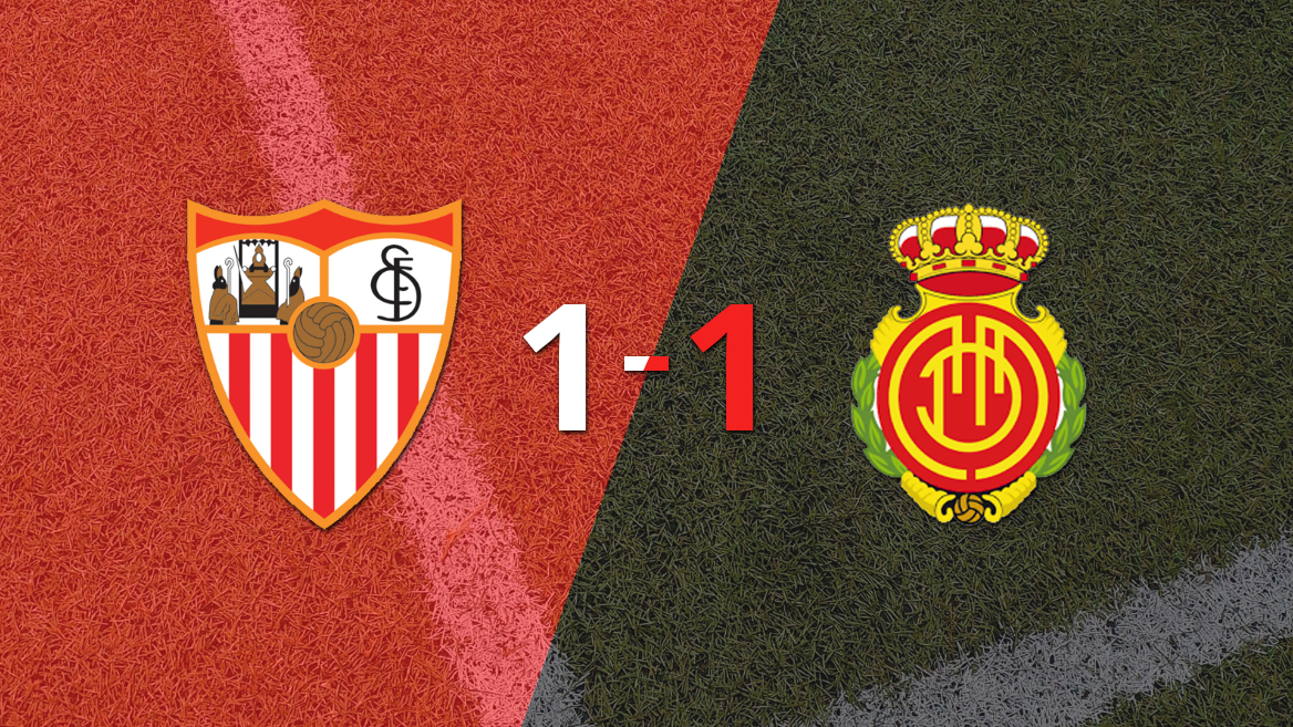 Resumen: Sobre el final, Martin Valjent marcó el gol del empate entre Mallorca y Sevilla