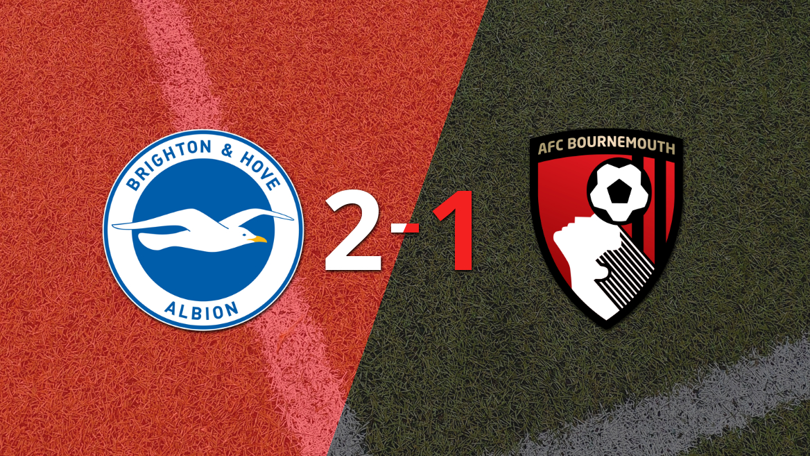 Resumen: Brighton and Hove obtiene una victoria 2-1 contra Bournemouth