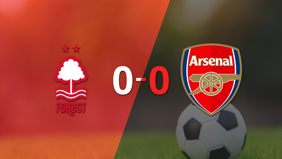 Resumen: No hubo goles en el empate entre Nottingham Forest y Arsenal