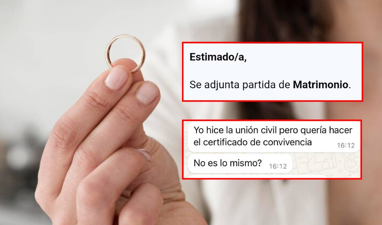 Quiso tramitar un certificado de convivencia, pero terminó con un acta de matrimonio: "Me casé por error"