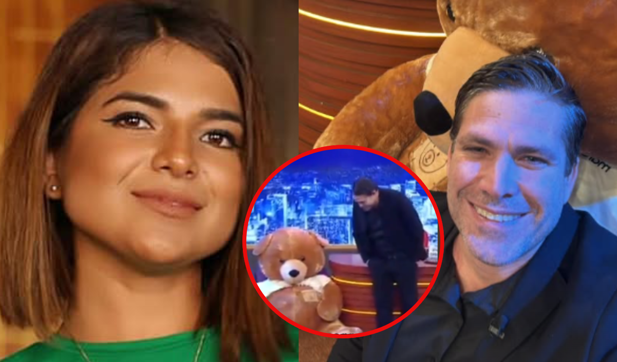 Paco Bazán es sorprendido por Susana Alvarado con un enorme peluche en su programa en vivo: "Nunca me ha pasado esto en mi vida"