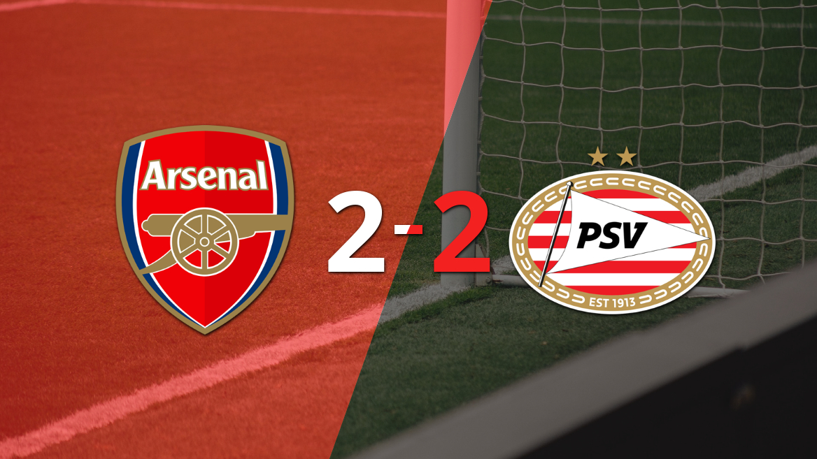 Resumen: Arsenal empató frente a PSV y logró su clasificación a Cuartos de Final