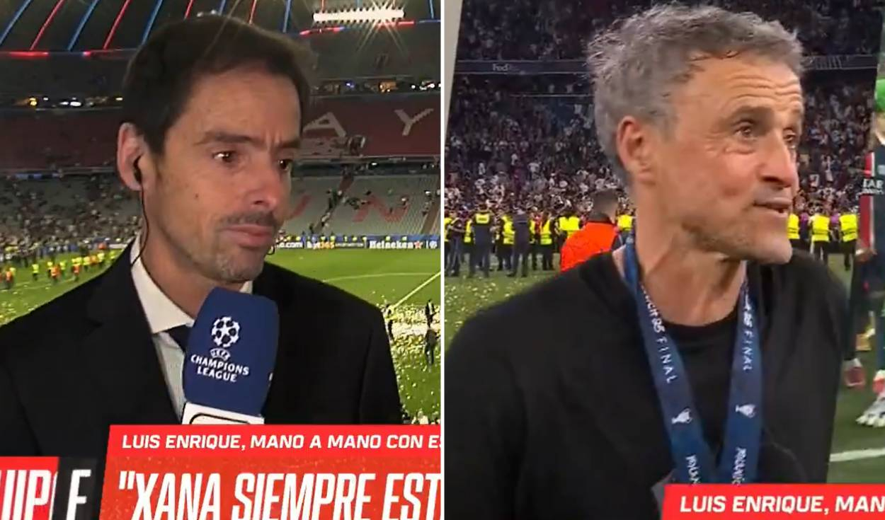 Mariano Closs se quiebra en vivo tras palabras de Luis Enrique sobre su  hija Xana al ganar la Champions League con el PSG: 
