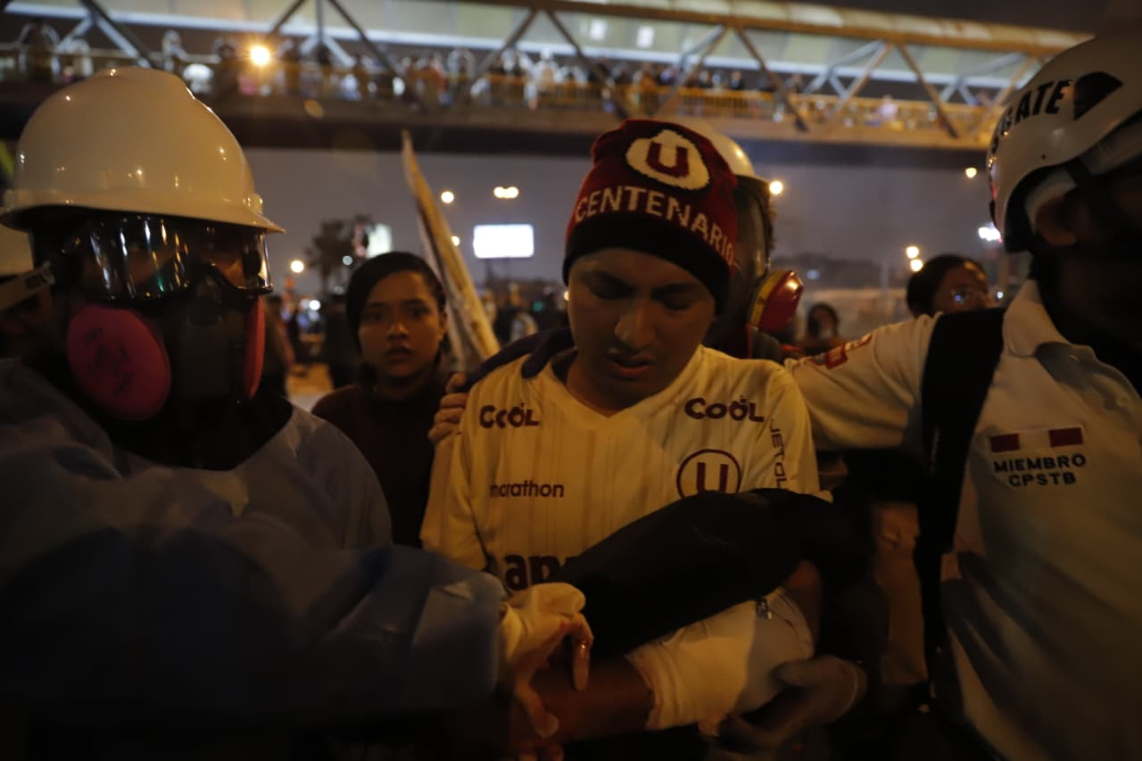 March Z: confrontation between PNP and protesters in Acho leaves an injured person who is taken emergency