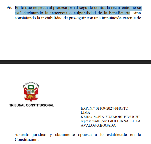 TC brings down the Cocktails case: orders to file accusation against Keiko Fujimori