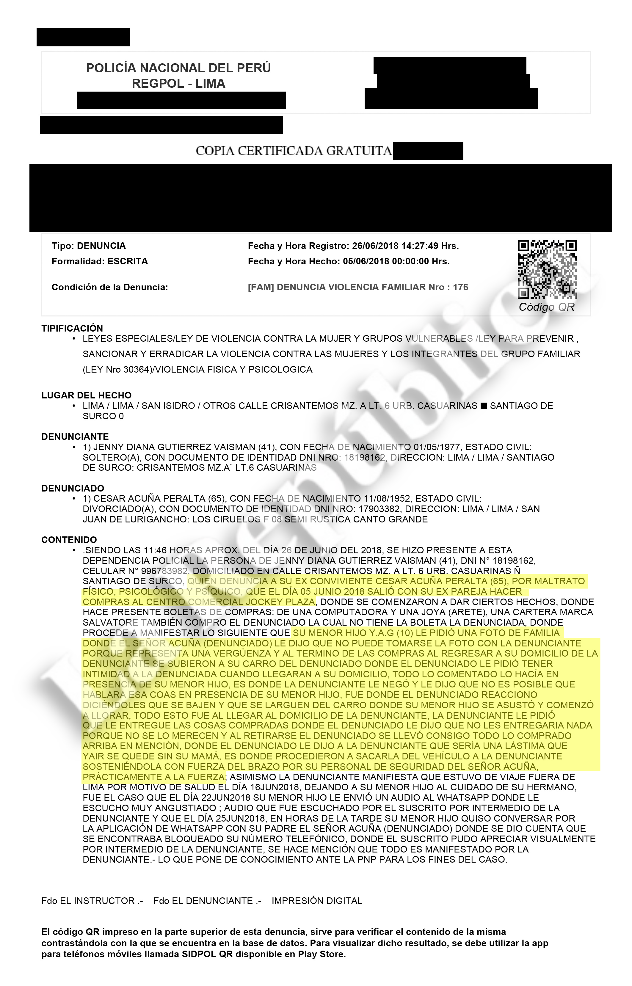 César Acuña forced by sentence to pay food for his minor son