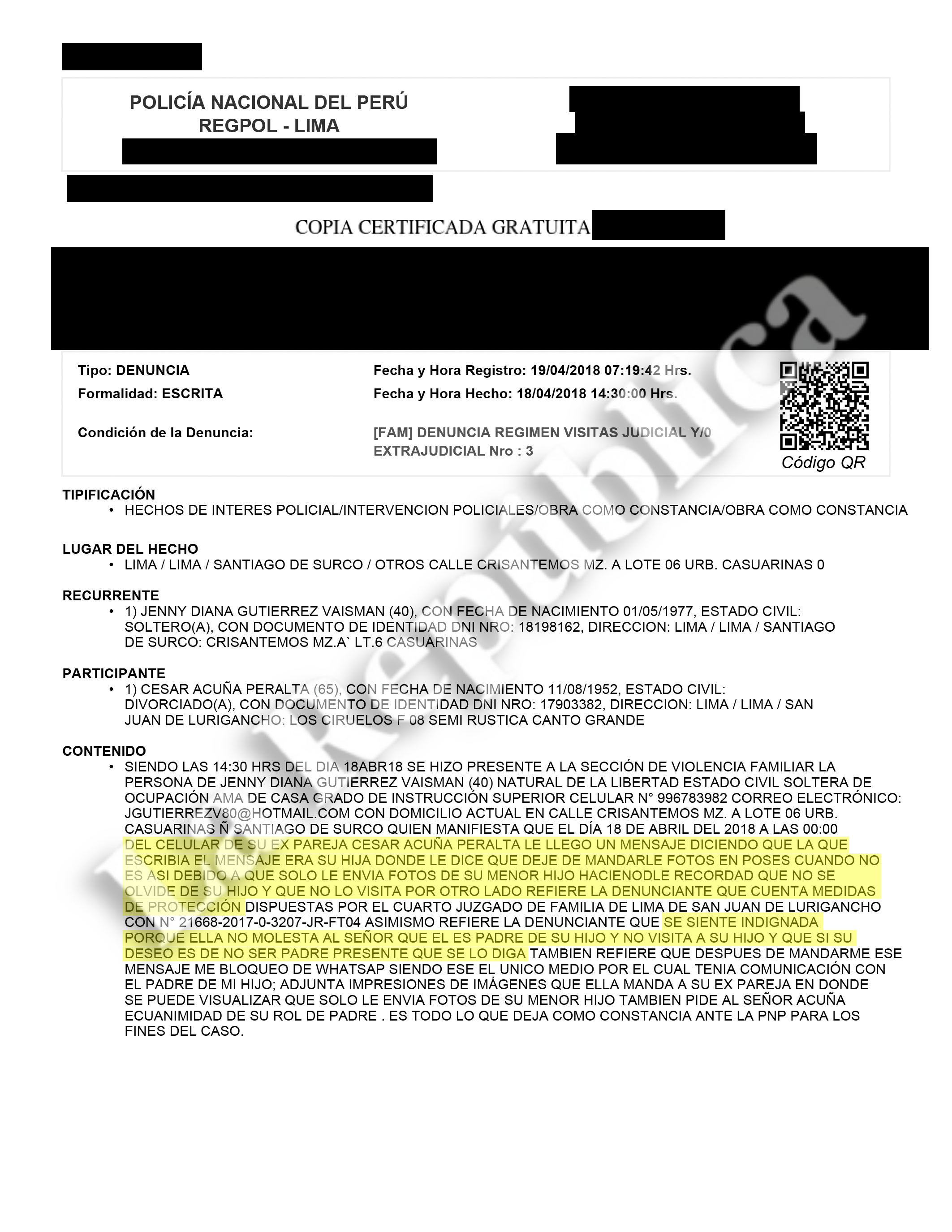 César Acuña forced by sentence to pay food for his minor son