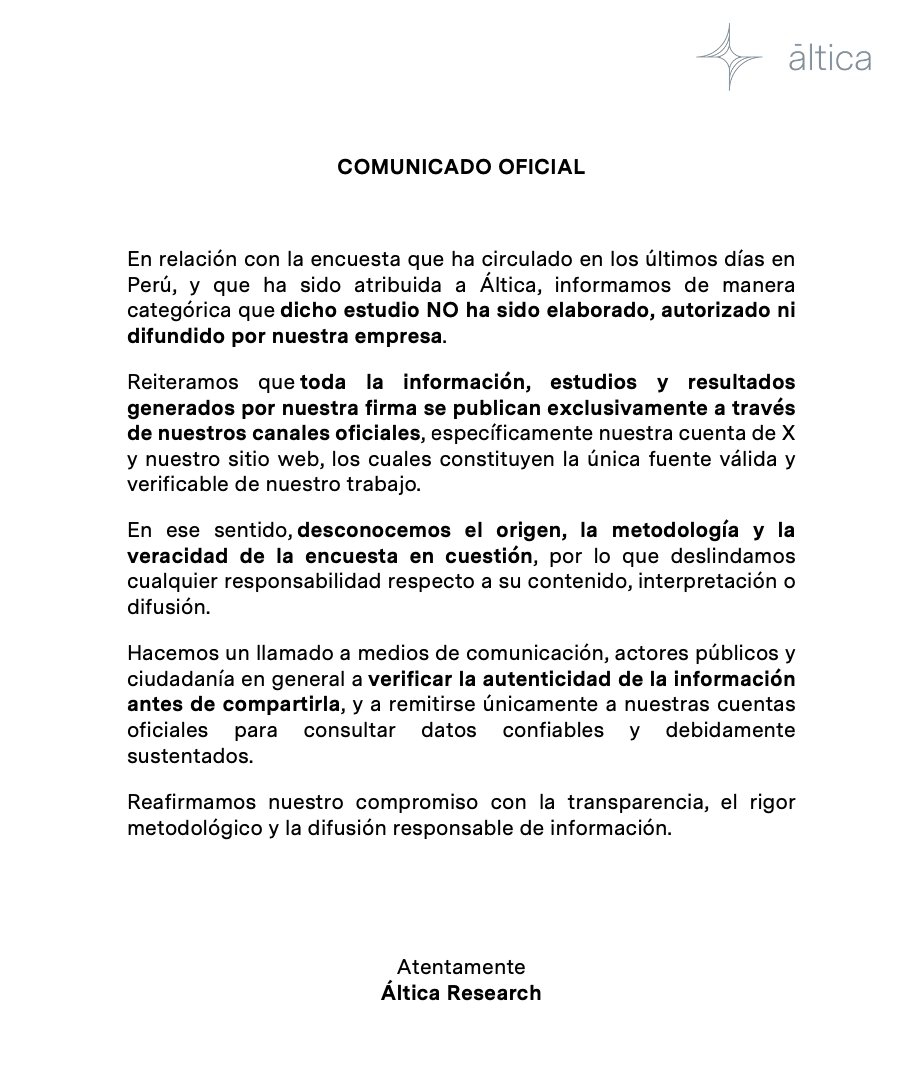 Comunicado de Áltica