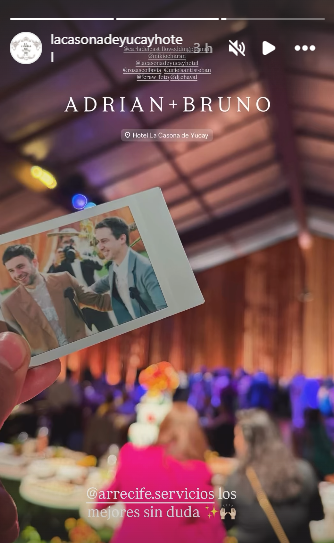 Boda de Bruno Ascenzo y Adrián Bello. Foto: Instagram  