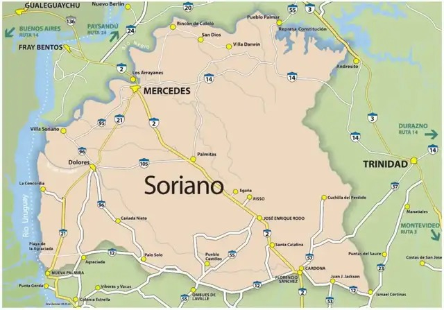 El puerto que beneficiará a Paraguay será construido en el Departamento de Soriano. Foto: CDN