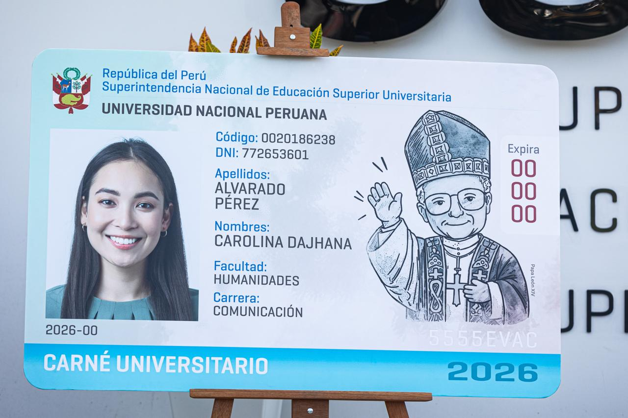Sunedu presenta el nuevo diseño del carné universitario 2026 dedicado al Papa León XIV