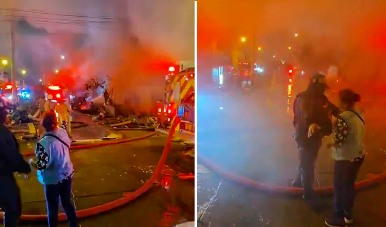 Falta de agua complica rescate de bomberos y amenaza casas