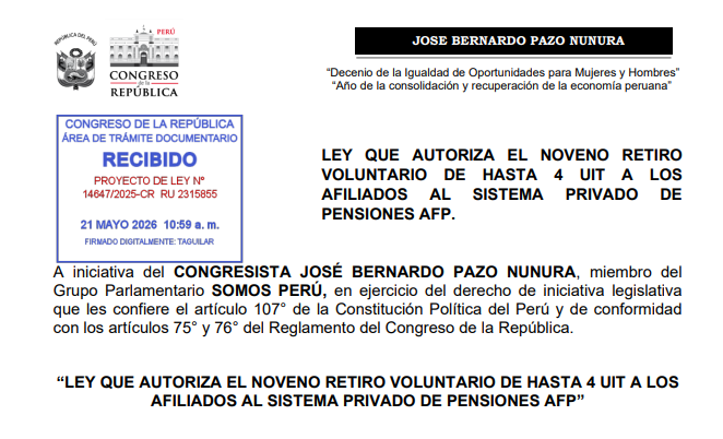 El nuevo proyecto propone que los afiliados dispongan de fondos para enfrentar deudas y apoyar a pequeñas empresas. La entrega se realizará en un plazo de 60 días tras la solicitud.