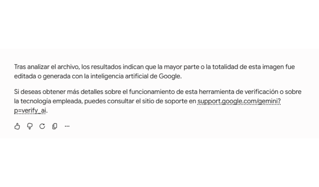 Análisis de las imágenes con SynthID.