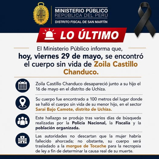 Zoila Castillo Chanduco , San Martín, Uchiza, caso de Zoila Castillo
