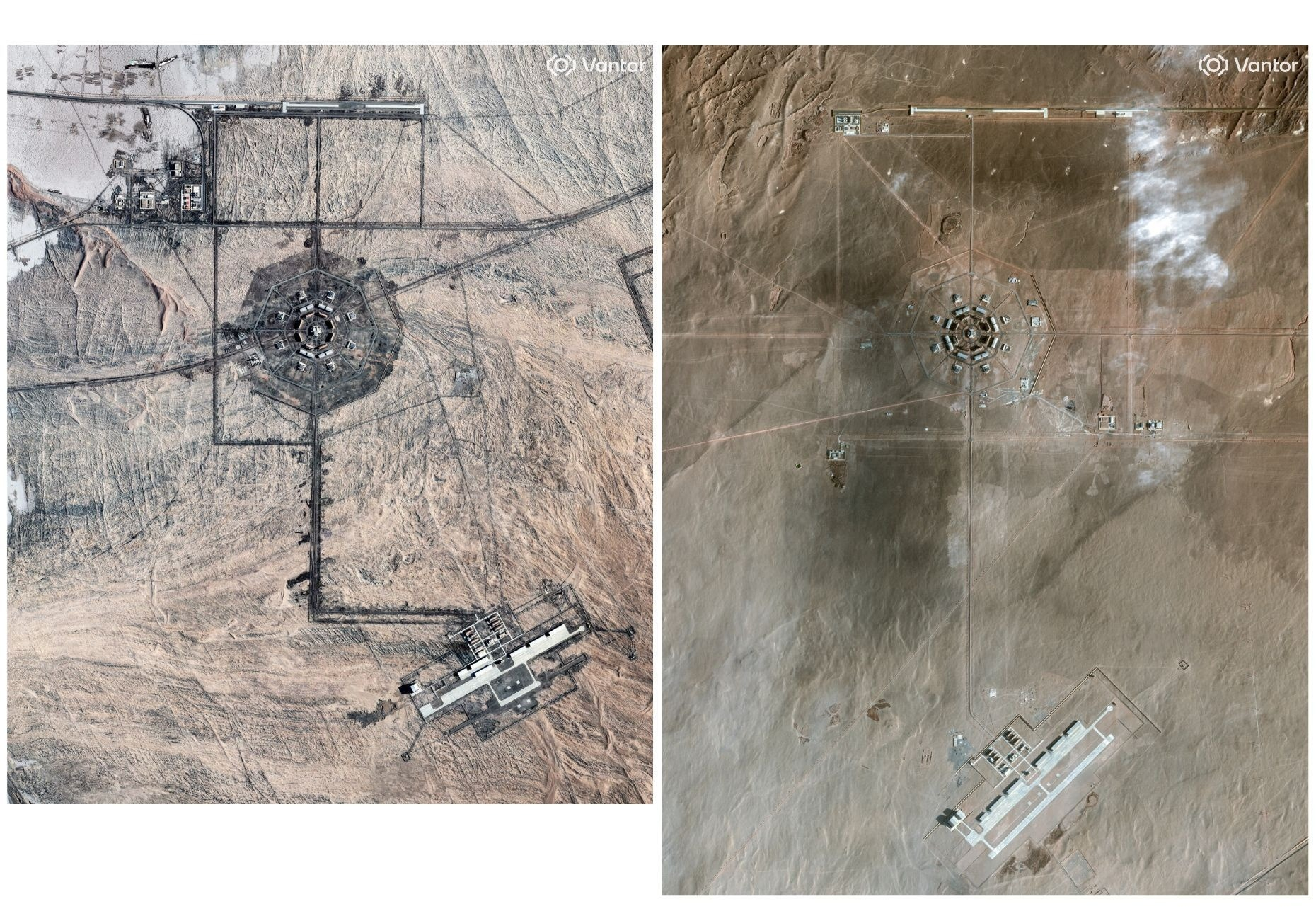 Se han identificado más de 80 plataformas, búnkeres y caminos en Xinjiang, con estructuras octogonales que podrían tener funciones estratégicas para la defensa nuclear de China.