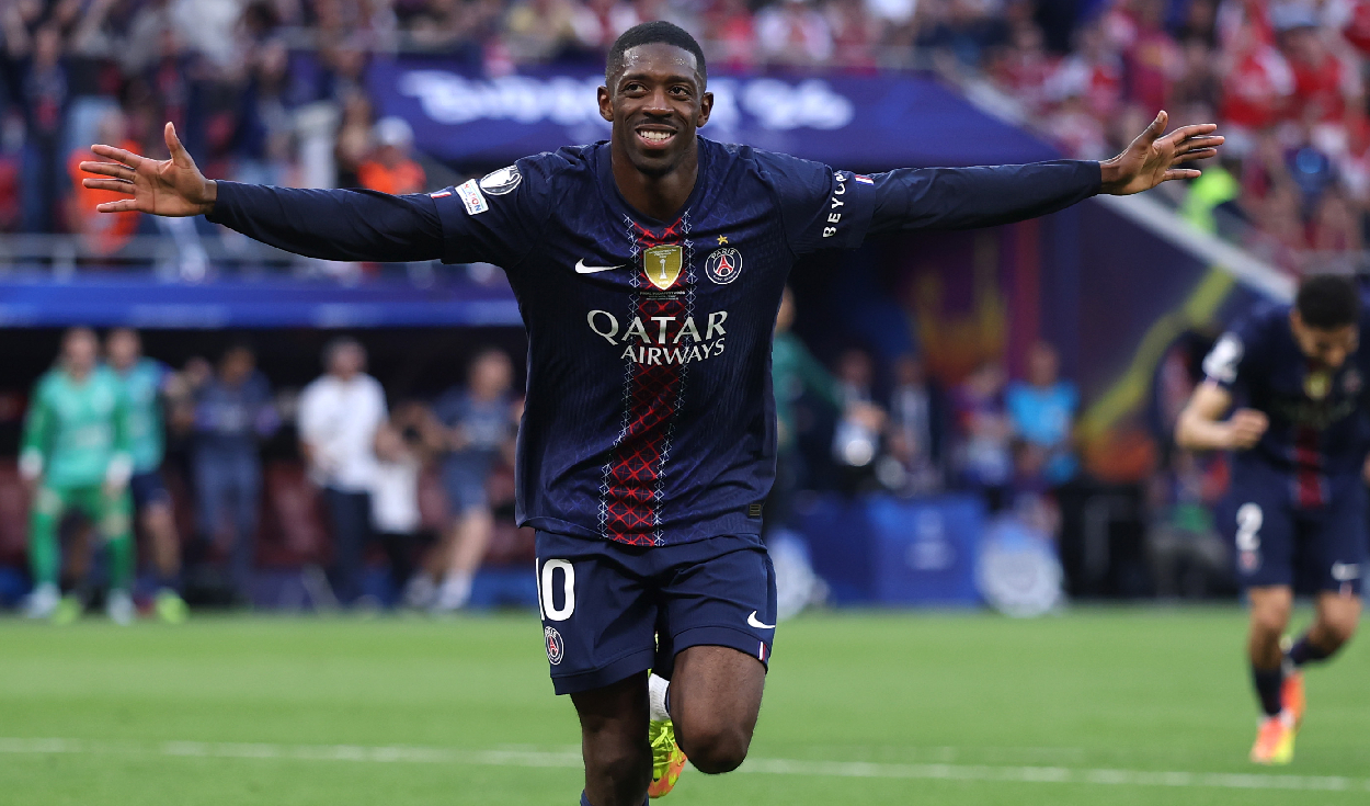 Dembélé marcó de penal el 1-1 parcial.