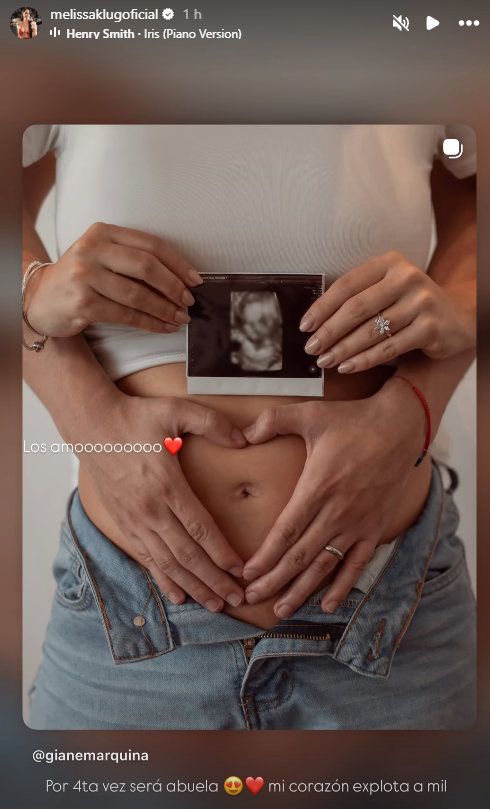 Melissa Klug festejó el embarazo de su hija Gianella Marquina. Foto: Instagram.