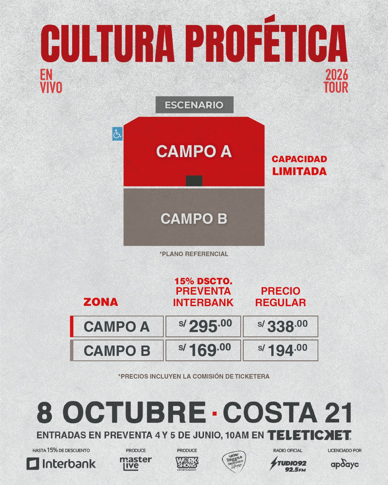 Entradas para Cultura Profética en Lima. Foto: difusión.
