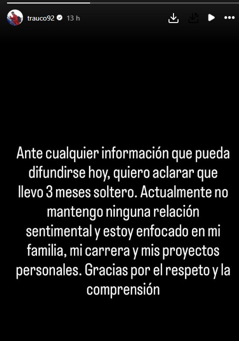 Miguel Trauco asegura que está soltero. Foto: Instagram. Miguel Trauco asegura que está soltero. Foto: Instagram.