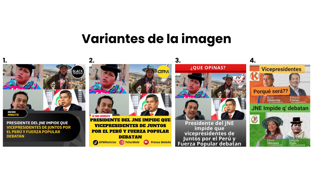 Variantes de la imagen viralizada.
