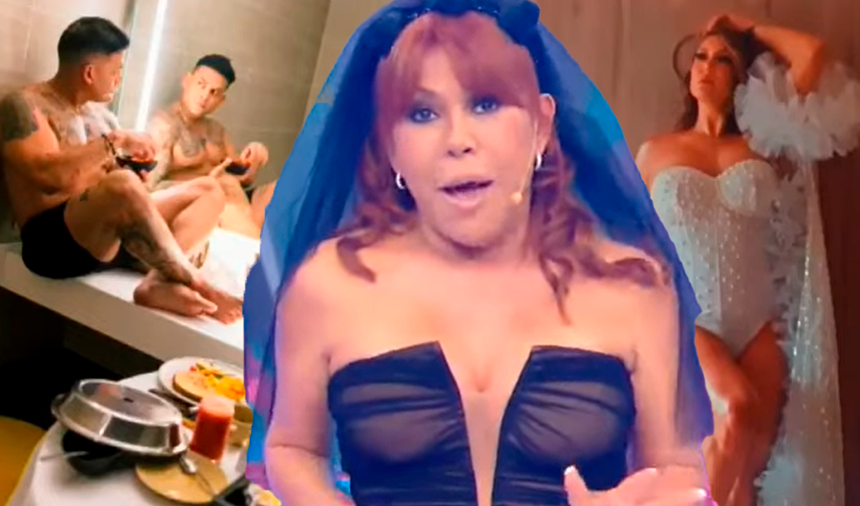 Magaly Medina lapida a Christian Domínguez y Karla Tarazona por publicar sugerentes fotos el día de su boda: "Él sale en calzoncillos"
