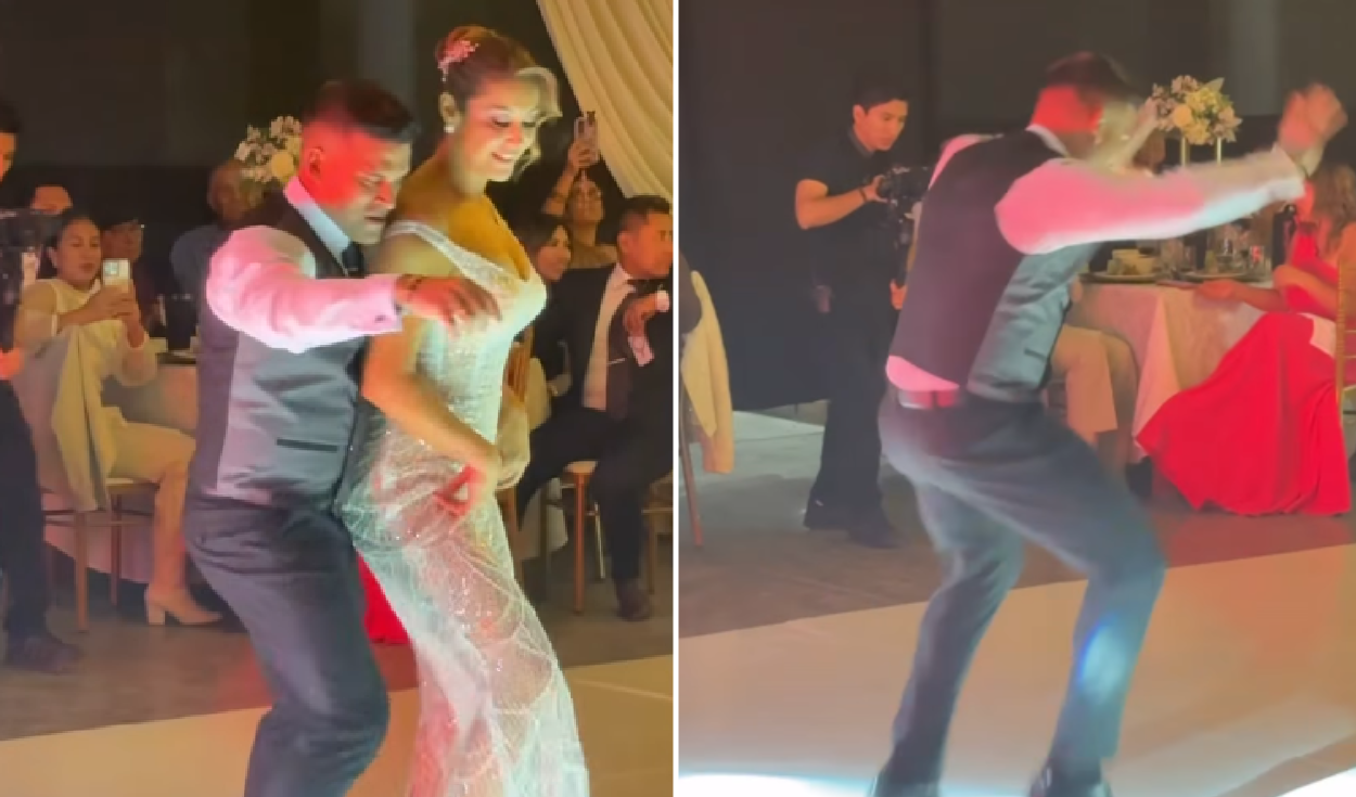 Christian Domínguez se roba el show con atrevido baile durante su boda con Karla Tarazona
