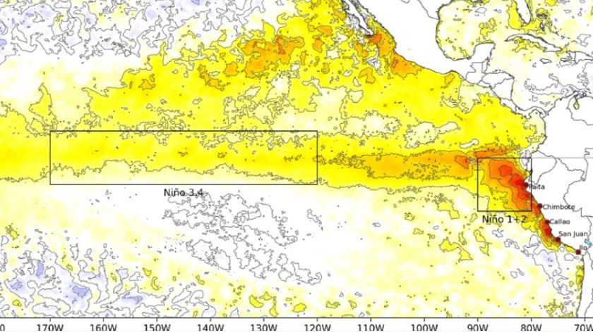 La temperatura del mar frente a la costa peruana ya presenta anomalías de hasta siete grados por encima de lo normal.