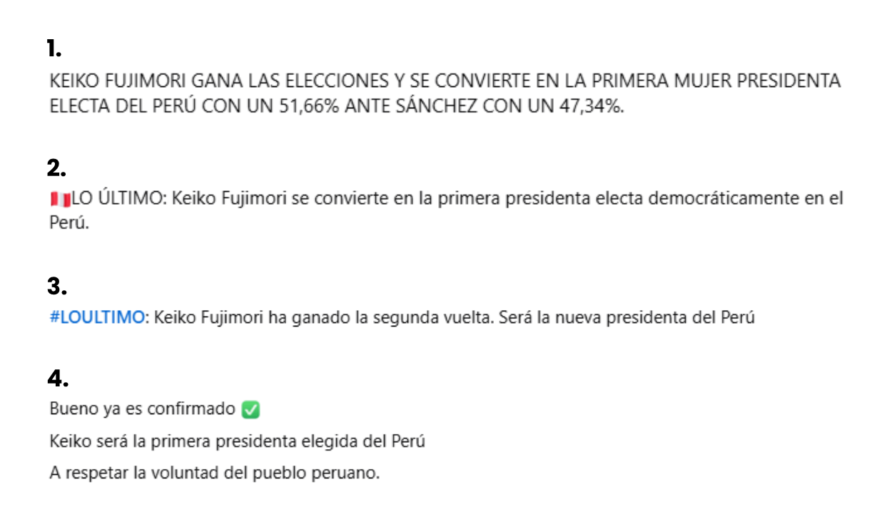 Publicaciones difundidas en redes sociales. Foto: Facebook