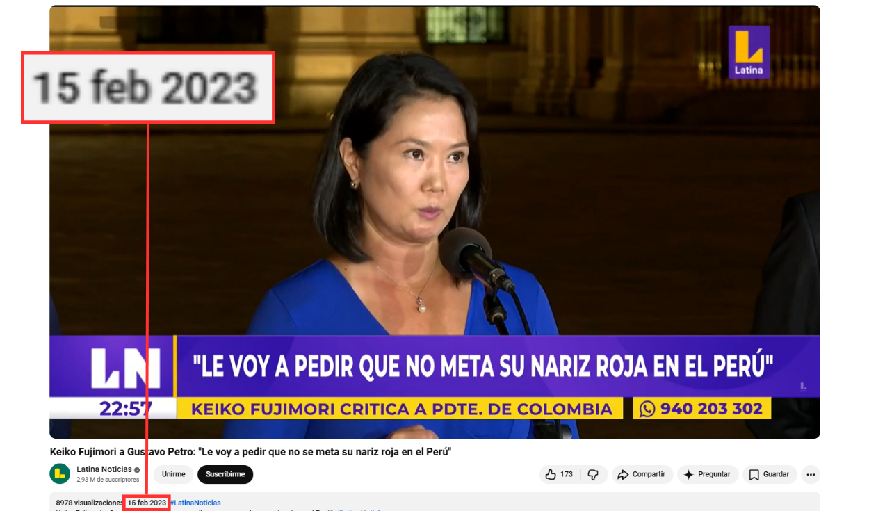 Video publicado por Latina Noticias en YouTube el 15 de febrero de 2023. Video publicado por Latina Noticias en YouTube el 15 de febrero de 2023.