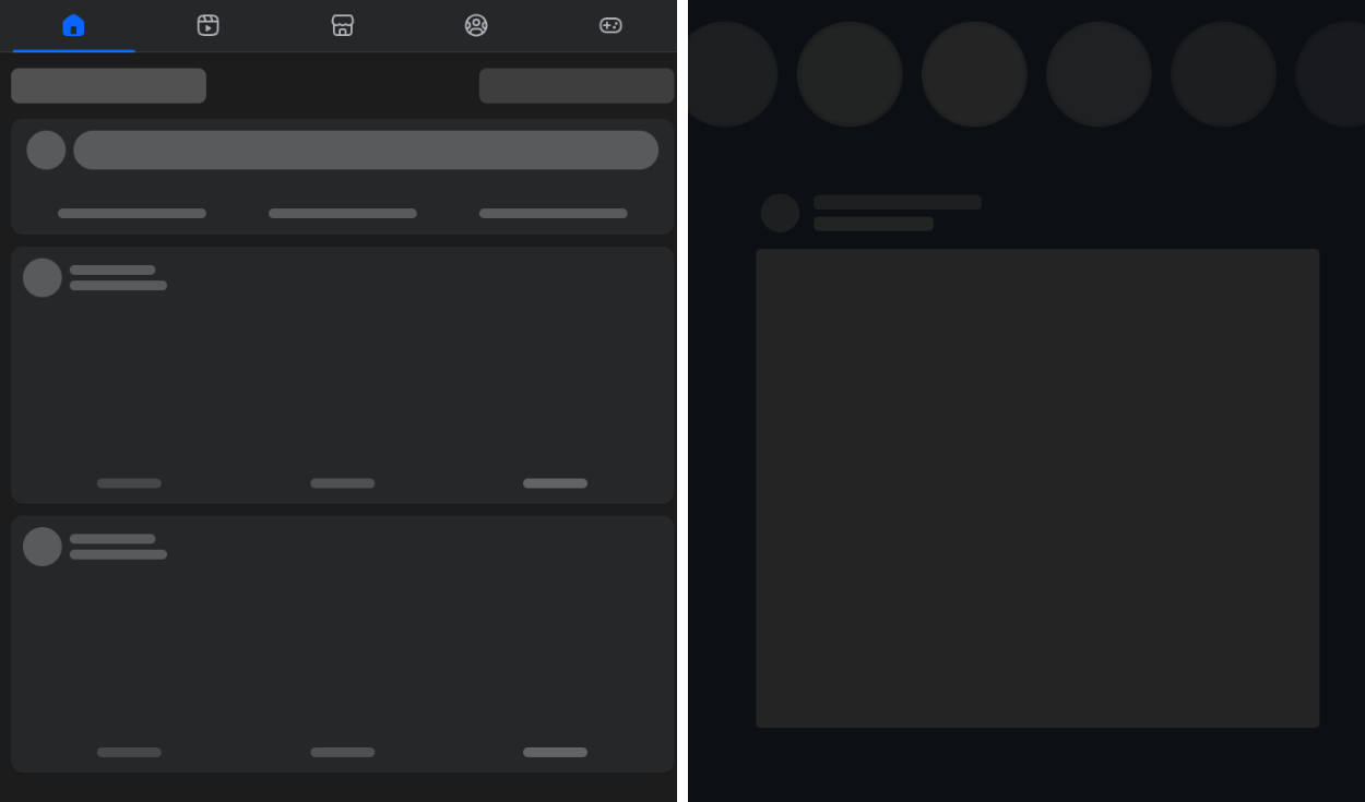 El home principal de Facebook e Instagram presenta problemas