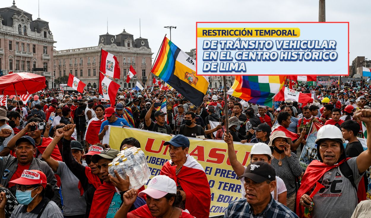 Lima Municipality officializes traffic diversions and restrictions in Historic Center for 'La toma de Lima' march