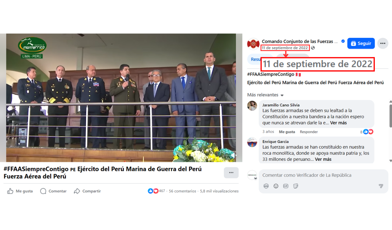 Video original data del 2022. Foto: Facebook