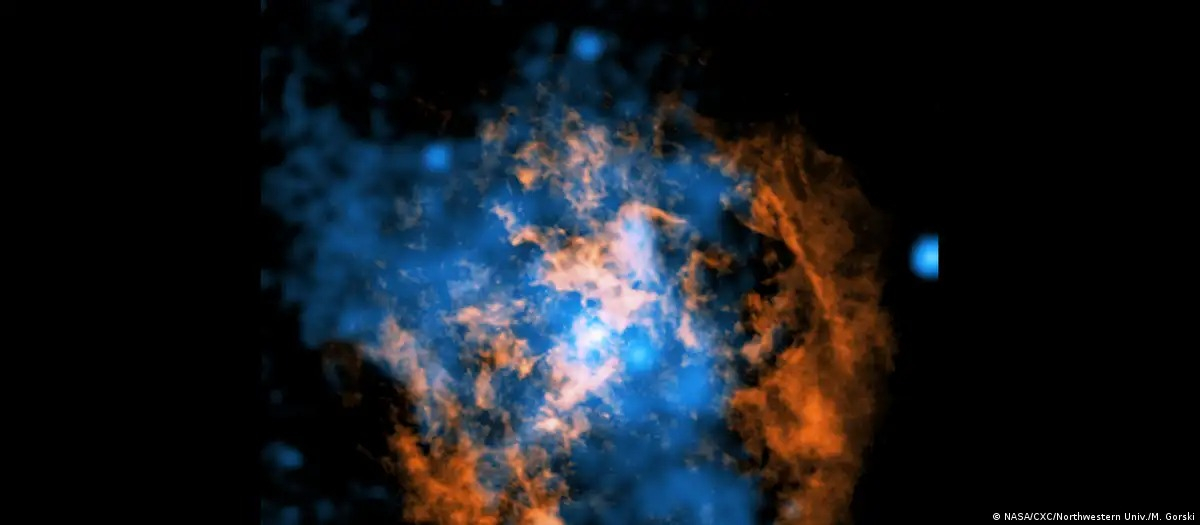 Visual de ALMA y Chandra exhibe el hueco cónico formado por el viento cósmico emanado de Sagitario A.* Foto: NASA