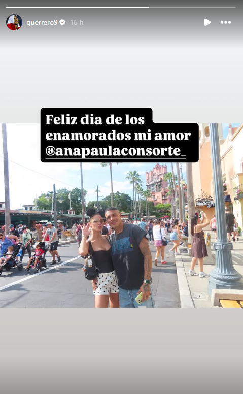 Paolo Guerrero y Ana Paula Consorte. Foto: Instagram Paolo Guerrero